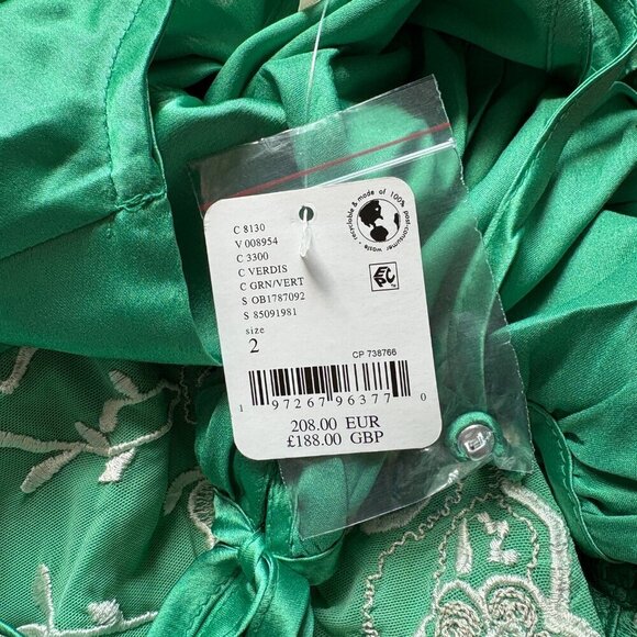 Free people Cooper Midi Dress In Verdis Green NWT Size 2 - Picture 9 of 10